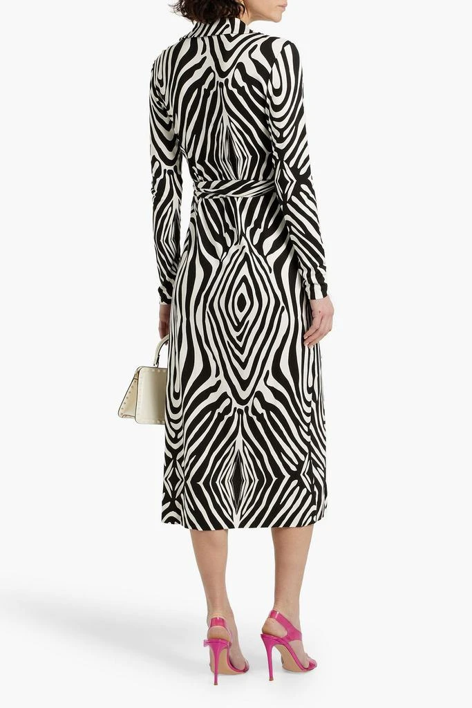 Diane von Furstenberg Abigail zebra-print silk-jersey midi wrap dress 3