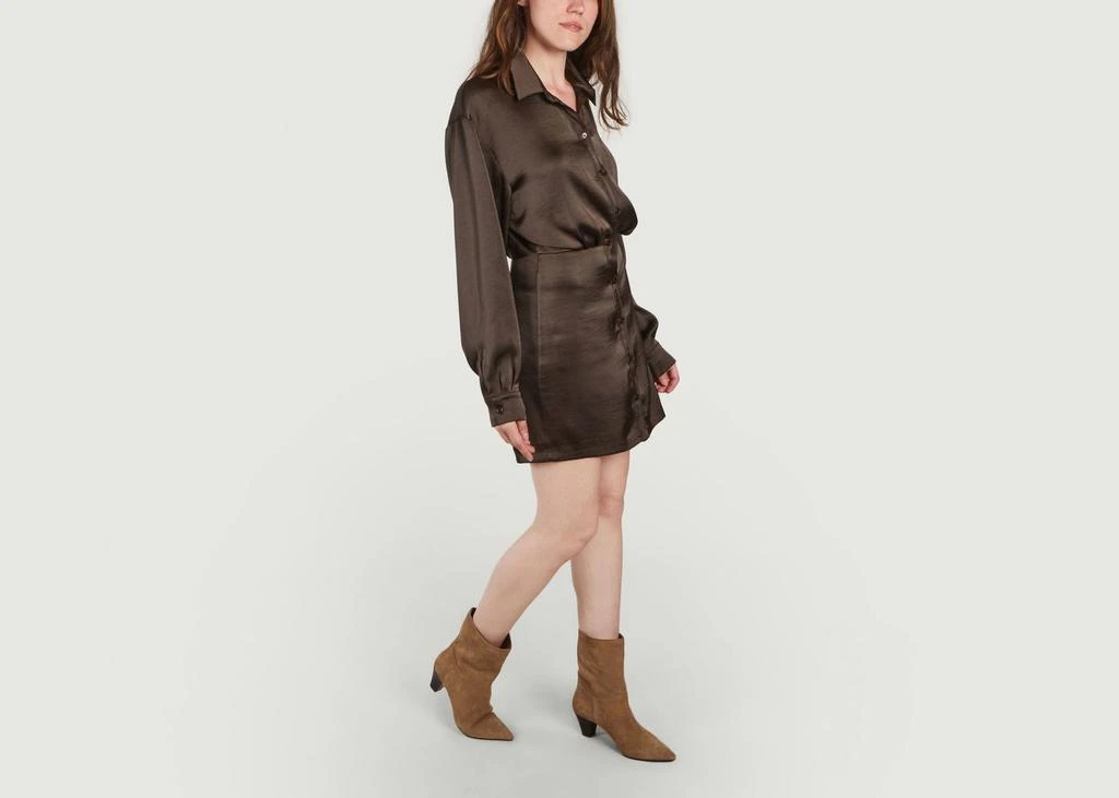 预计3周后发货 Samsoe Samsoe Robes Robe-Chemise Unie Liza Delicioso Samsoe - Samsoe - Braun - Femme 3