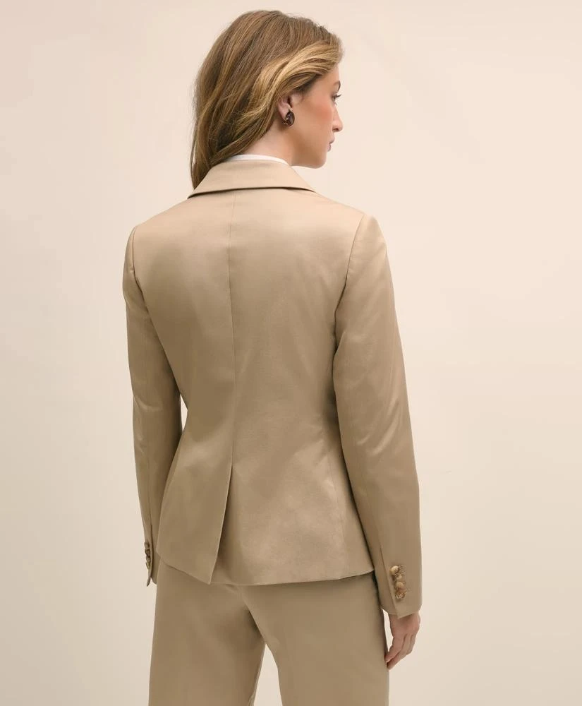 Brooks Brothers Cotton Blend Sateen Single-Button Peak Lapel Jacket 6