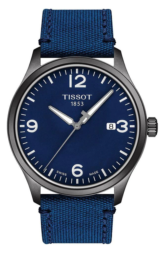 Tissot Gent XL GTS Canvas Strap Watch, 42mm 1