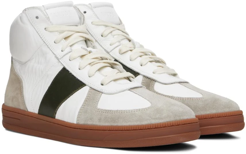 Rhude White & Gray Paneled Sneakers 4