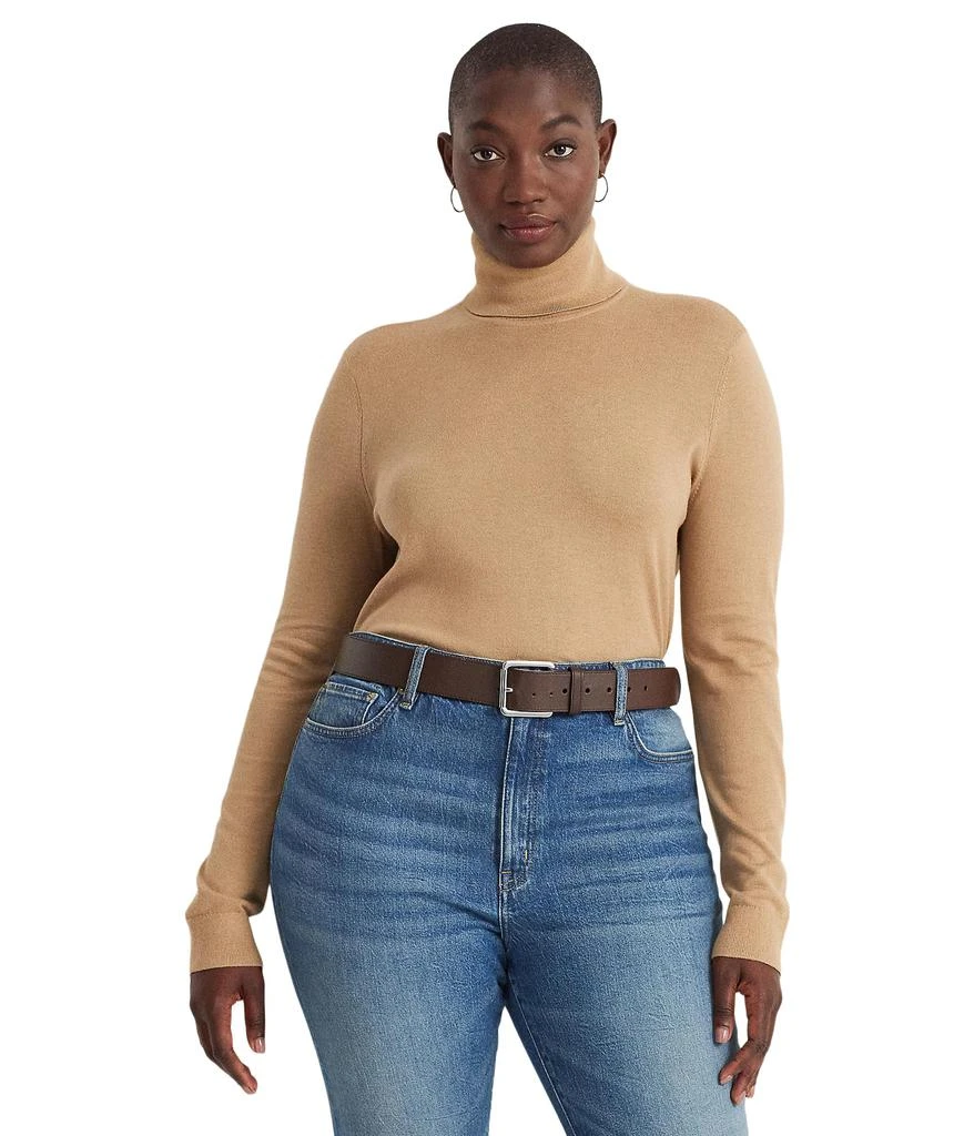 Ralph Lauren Plus-Size Silk-Blend Turtleneck 1