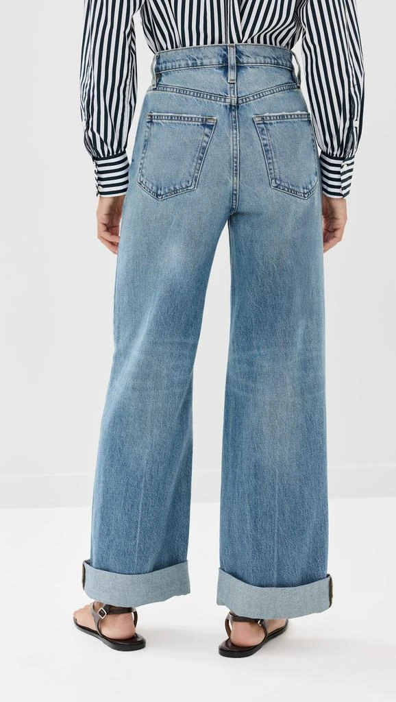 FRAME Le Jane Wide Leg Cuffed Jeans 2