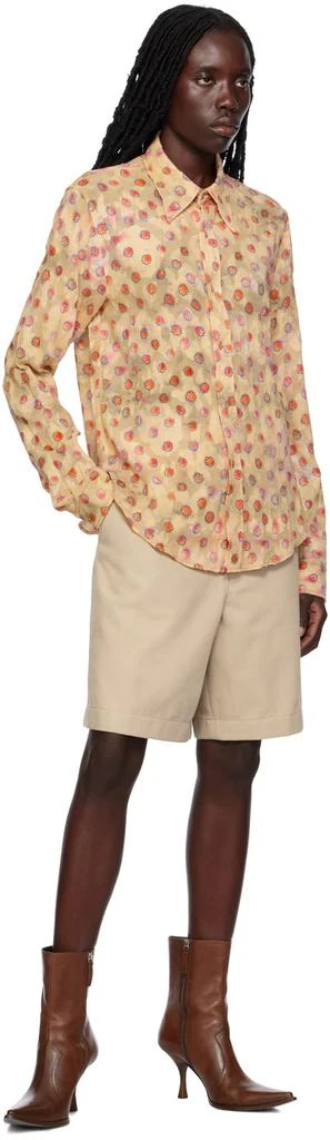 Acne Studios Beige Floral Shirt 4