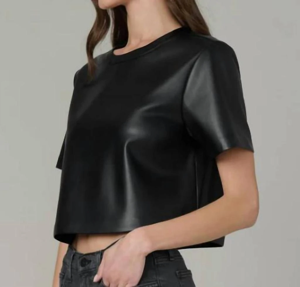 Joe
s Jeans Joe
S Jeans - The Boxy Vegan Leather Tee 3