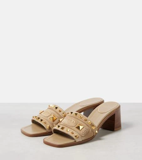 Valentino Plaster Caster 50 studded suede mules 4