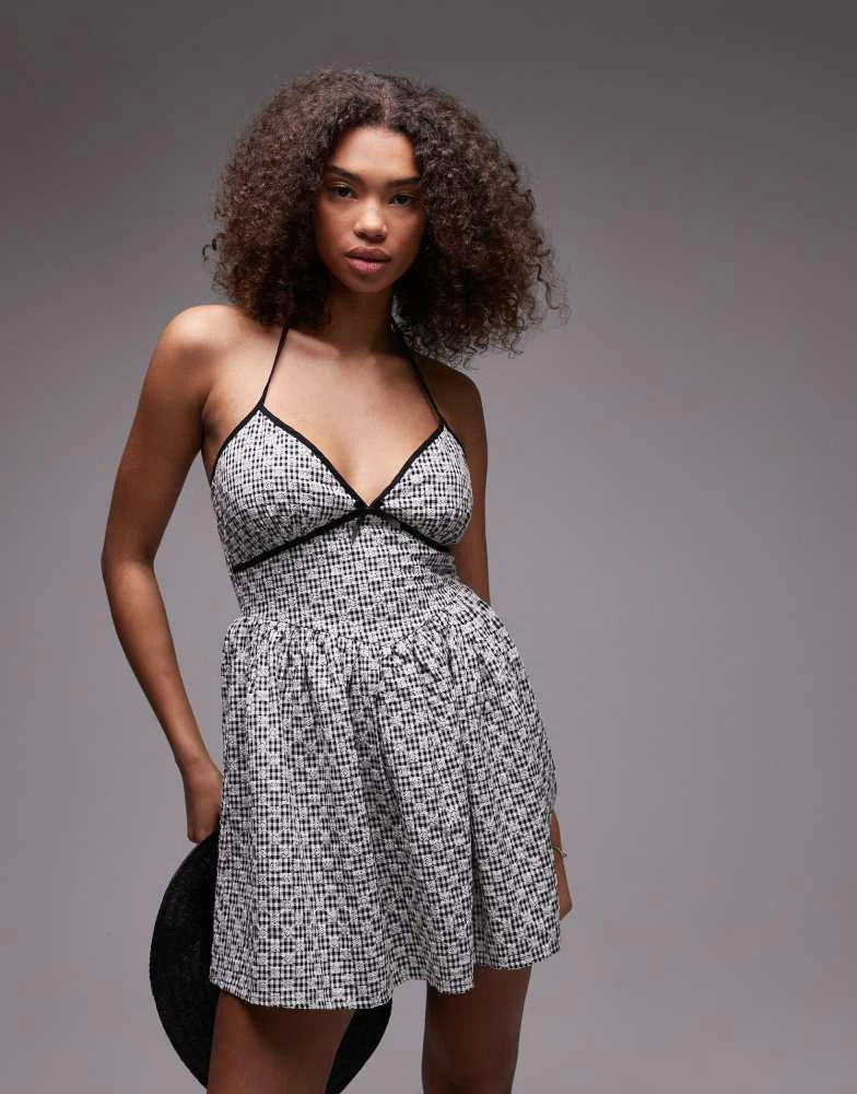 slim fit dress slacks New Look Shirred Halter Mini Dress