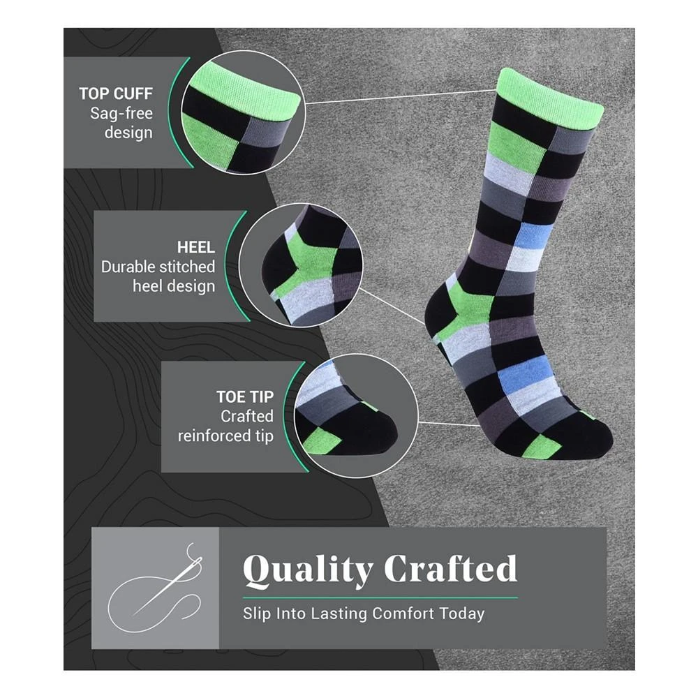 Mio Marino Men's Bold Designer Dress Socks Pack of 6 5