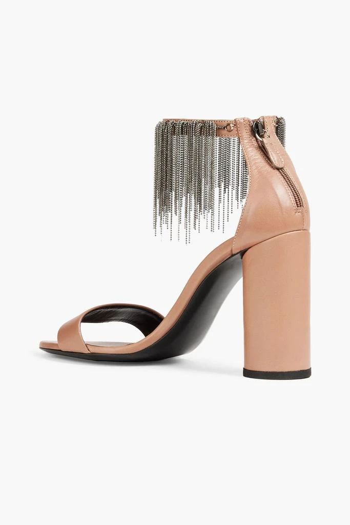 FABIANA FILIPPI Fringed bead-embellished leather sandals 3