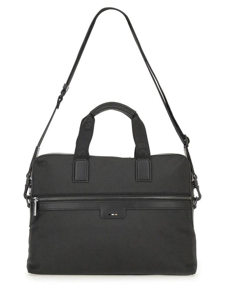 Hugo Boss Boss Hugo Boss Ray Logo Embossed Zipped Laptop Bag 4