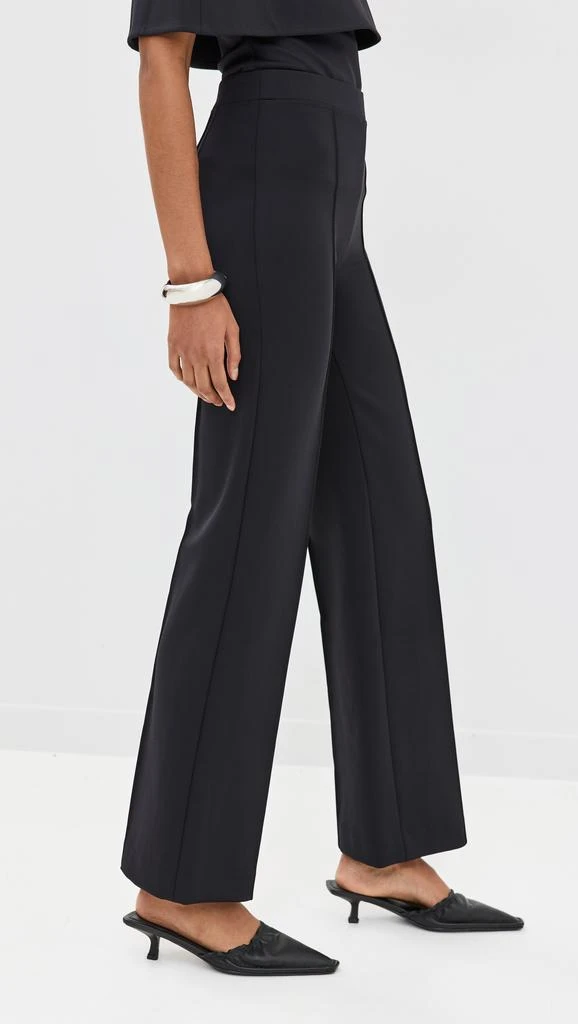 ROSETTA GETTY Pintuck Fitted Straight Pull-On Pants 3