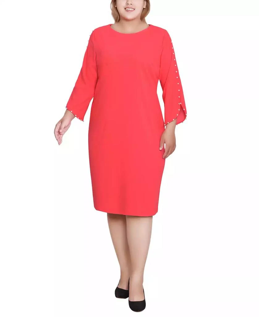 NY Collection Plus Size 3/4 Sleeve Dress 1