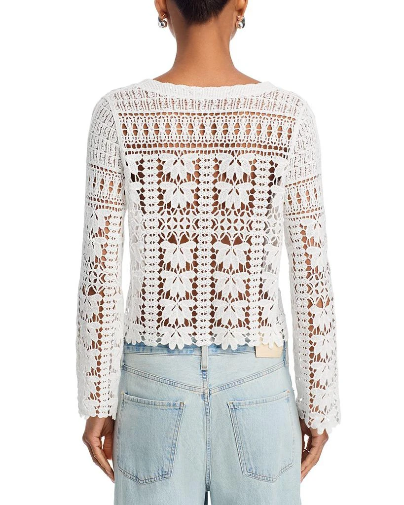 AQUA Square Neck Crochet Top - Exclusive 3