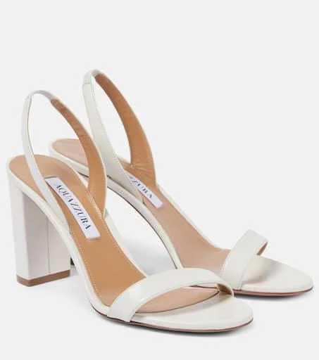 Aquazzura So Nude 85 leather slingback sandals 1