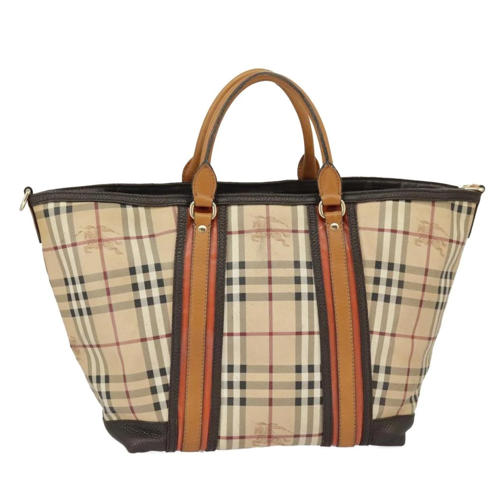 Burberry Haymarket  Canvas Tote Bag (Pre-Owned) 1
