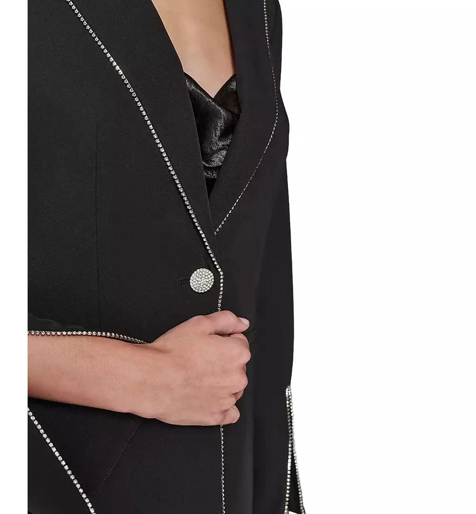 Karl Lagerfeld Paris Women's Rhinestone-Trim Blazer 4