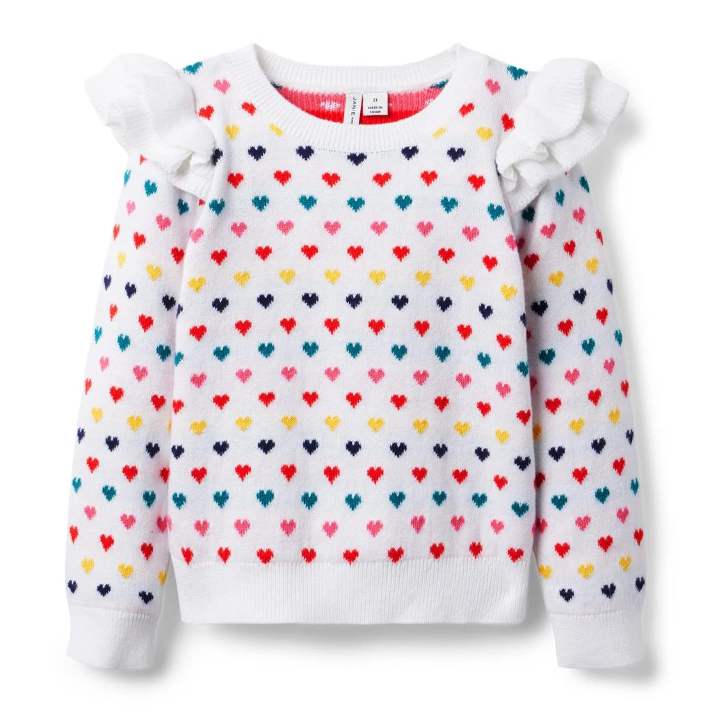 Janie and Jack Rainbow Heart Sweater (Toddler/Little Kid/Big Kid) 1