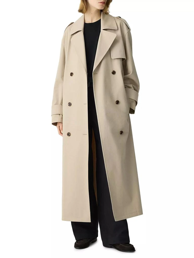 Theory Cotton Oversized Double-Breasted Trench Coat 2