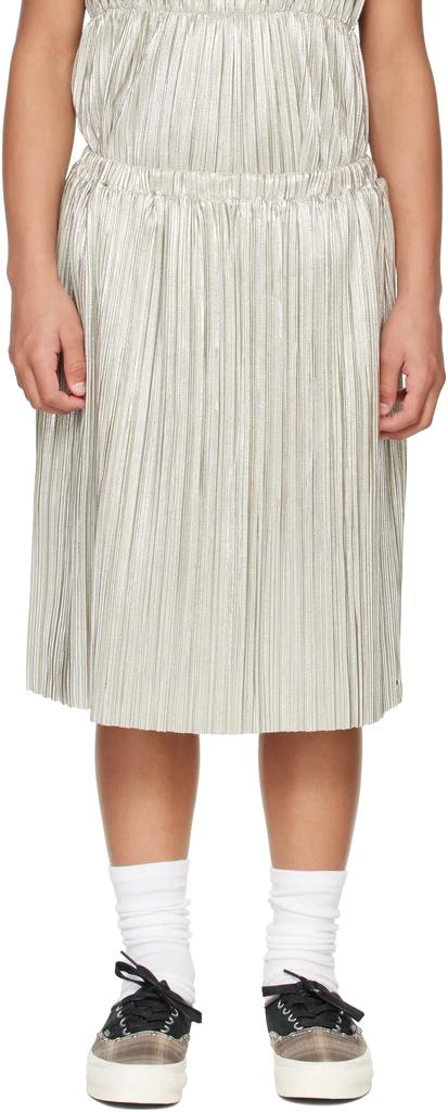 Marni Kids Silver Pleated Skirt