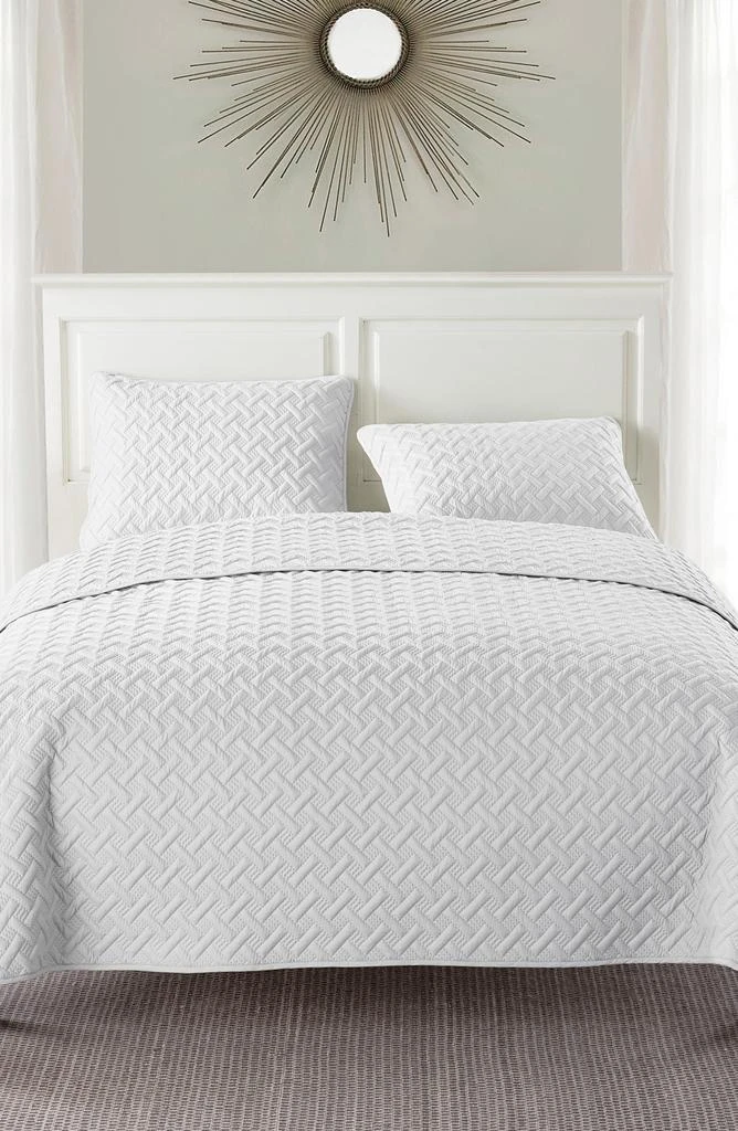 VCNY Home Nina Embossed Basketweave Quilt Set - Twin 7
