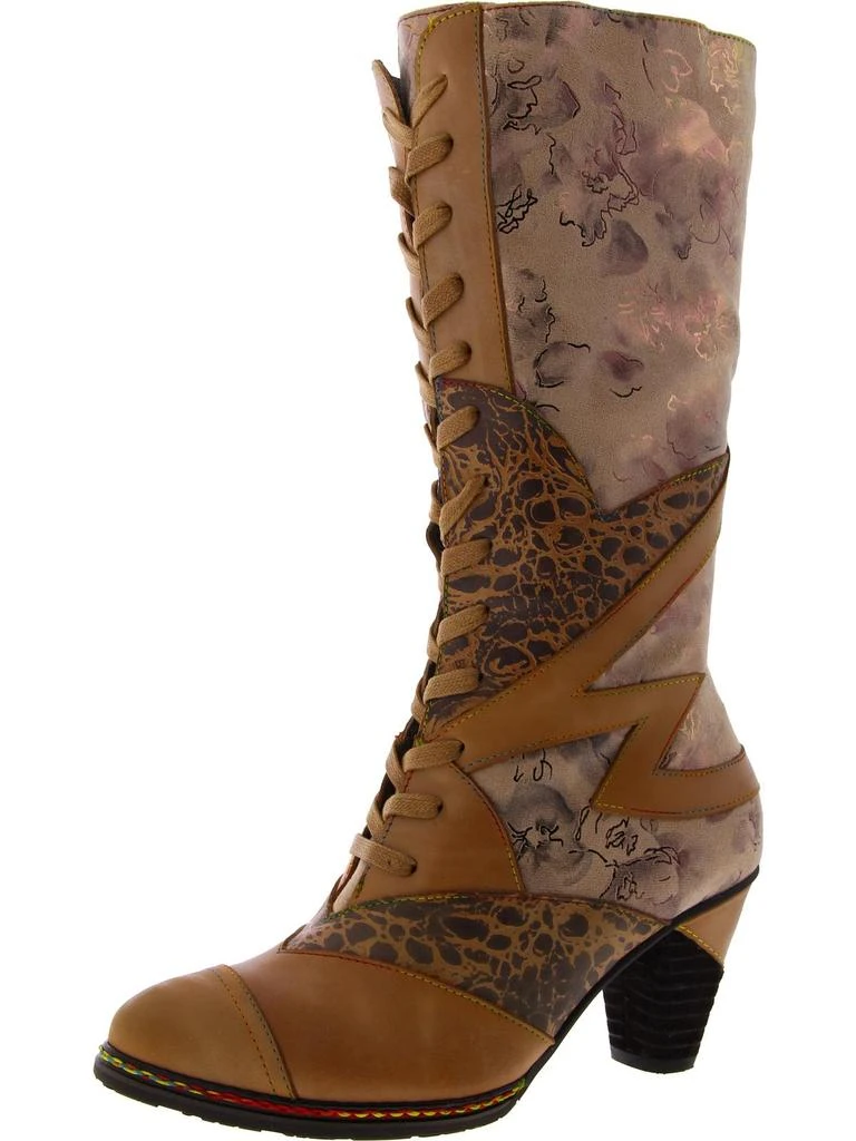 L'Artiste by Spring Step Malagie Ve Womens Leather Toe Cap Zipper Mid-Calf Boots 4