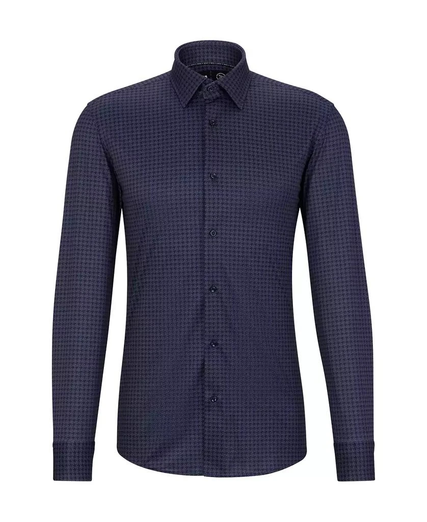Hugo Boss Men's Houndstooth-Print Slim-Fit Shirt 3