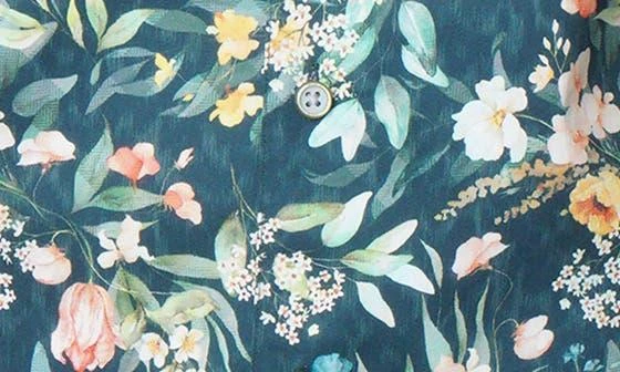 Robert Graham Floral Green Print Cotton Button-Up Shirt 5