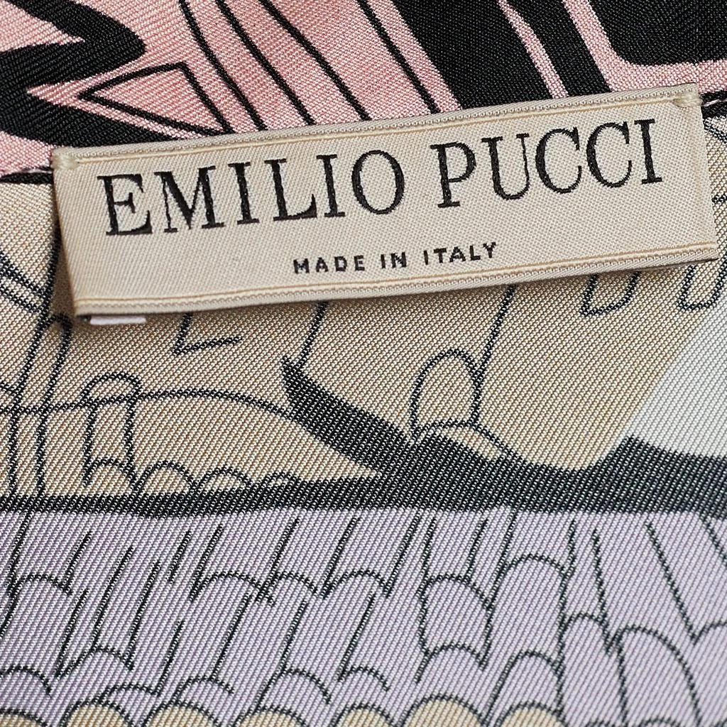 EMILIO PUCCI Emilio Pucci Pale Pink Battistero Print Silk Palazzo Trousers & Shirt Set M 4