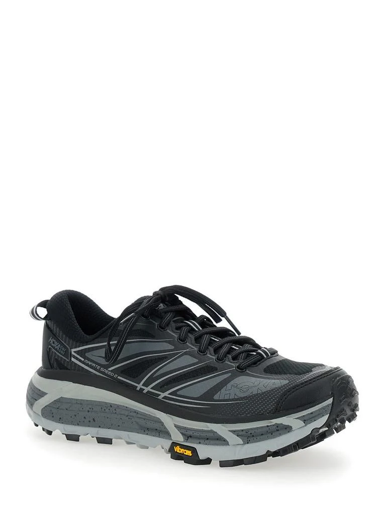 Hoka One One 'Mafate Speed 2' Black Low Top Sneakers With Logo Print On The Side In Tech Fabric Man 2
