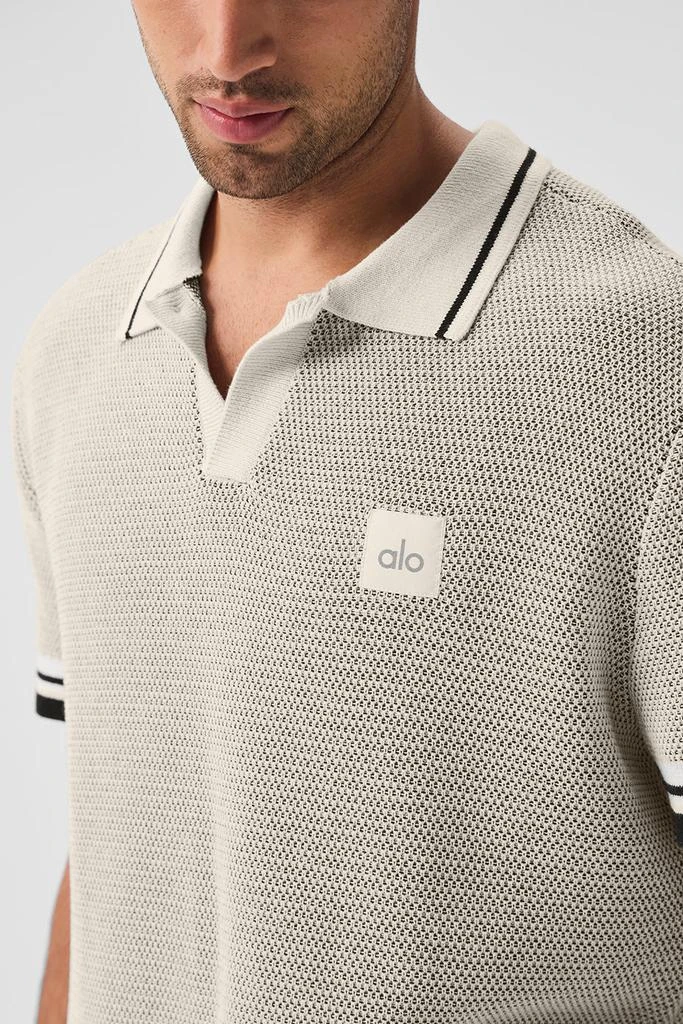 Alo Sports Club Sweater Knit Polo - Bone 2