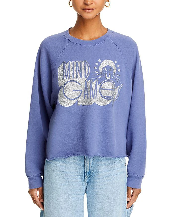 MOTHER Cotton The Boost Cut Off Sweatshirt 6