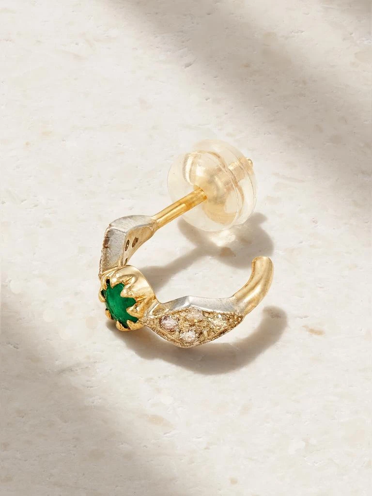 PASCALE MONVOISIN Adele N°1 9k 黄金、纯银、祖母绿、钻石单只耳环 1