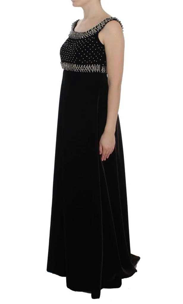 Dolce 
Gabbana Velvet Crystal Sheath Gown Women
s Dress 2