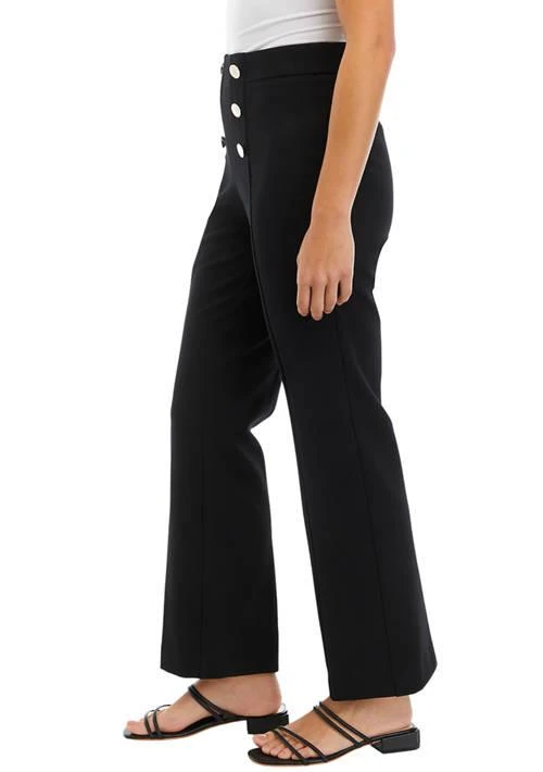 Anne Klein Klein Petite Pull On High Waisted Straight Leg Sailor Pants 3
