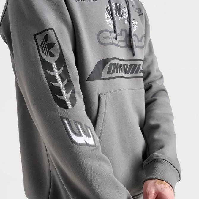 Adidas Men's adidas Originals Trefoil Essentials Moto Fleece Pullover Hoodie 6