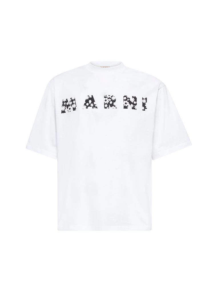 Marni MARNI | Marni White T-shirt with flower logo | Man | 46 1