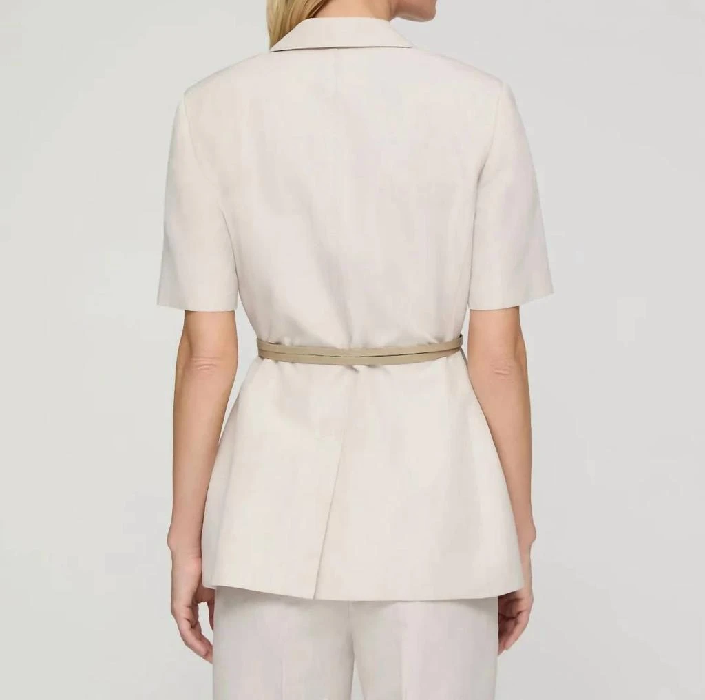 Lafayette 148 Lafayette 148 - Short Sleeves Blazer with Belt 3