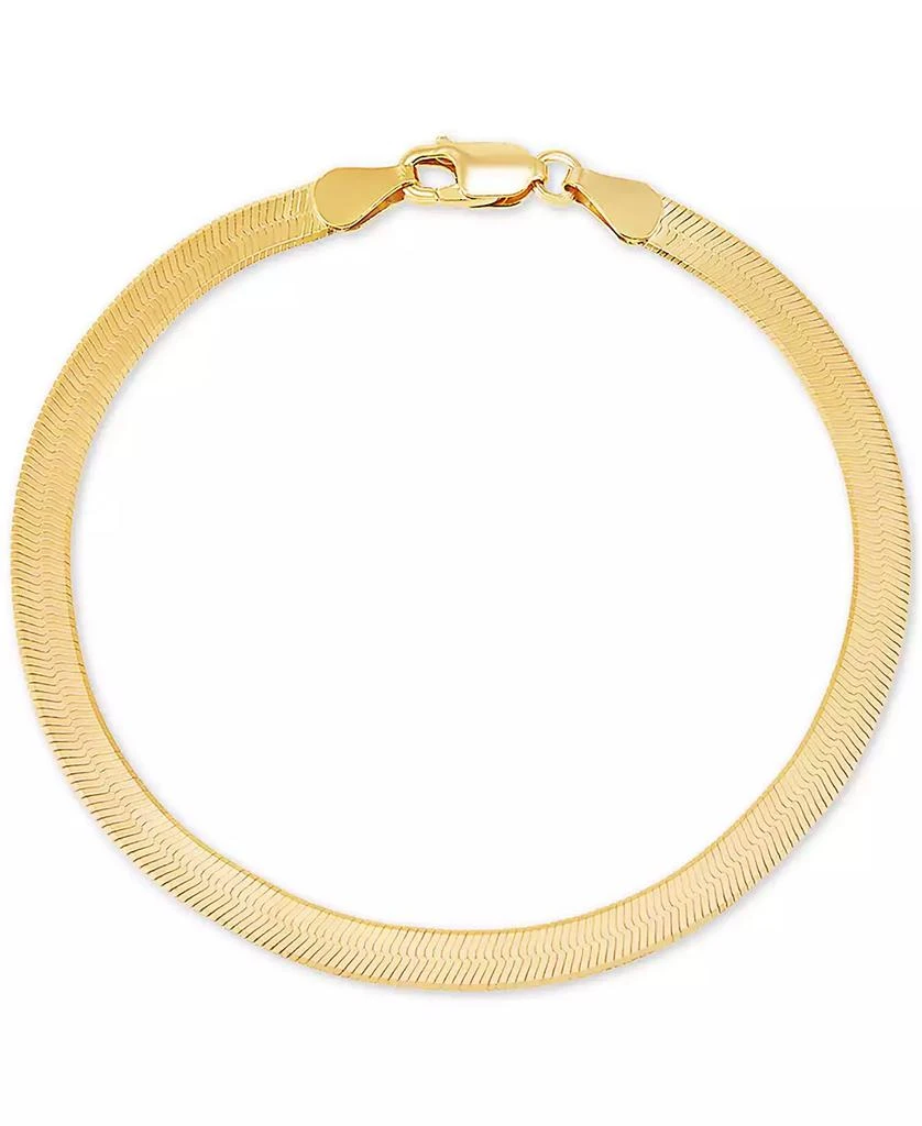 Giani Bernini Giani Bernini Herringbone Link Chain Bracelet in 18k Gold-Plated Sterling Silver, Created for Macy's 1