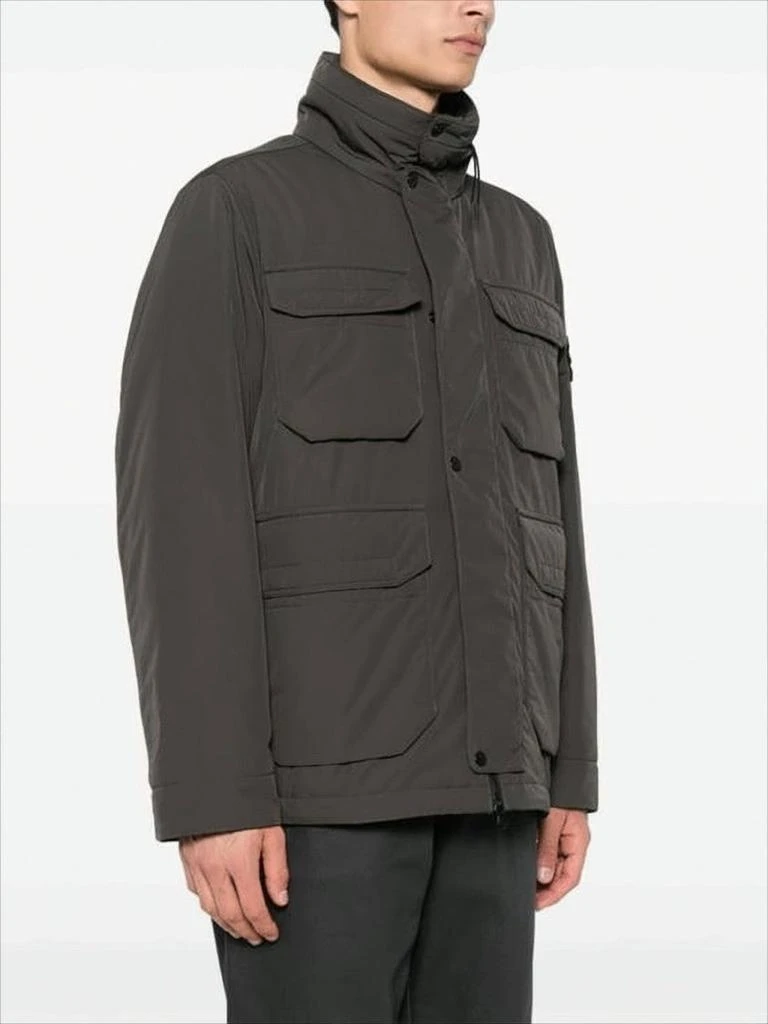Stone Island High Stand Collar Padded Jacket with Utility Pockets 3