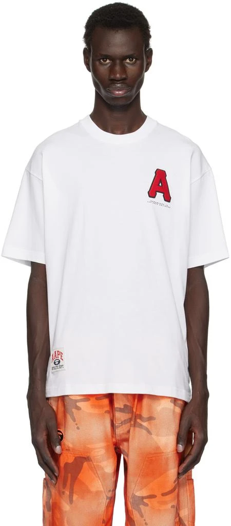 AAPE by A Bathing Ape White 'A' Logo Injection T-shirt 1