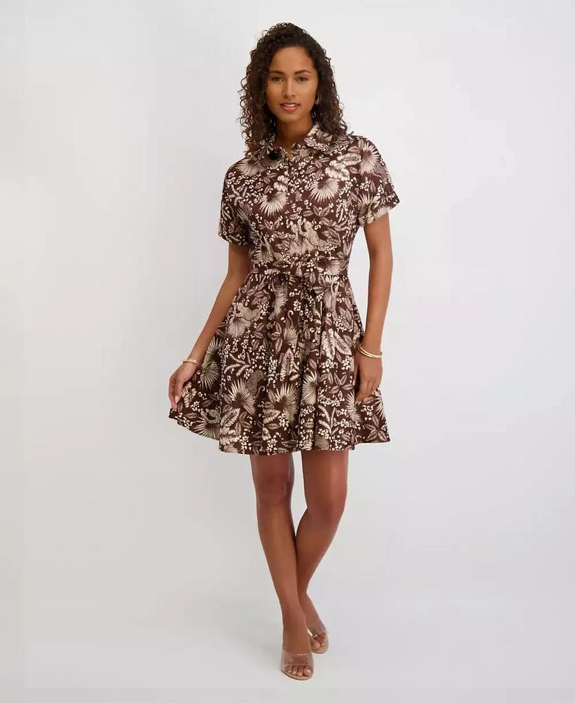 Kensie Women
s Printed Short-Sleeve Shirtdress 3