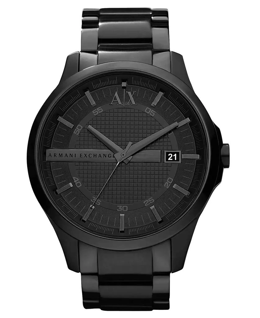 Armani Exchange Watch, Men's Black Ion Plated Stainless Steel Bracelet 46mm AX2104 1