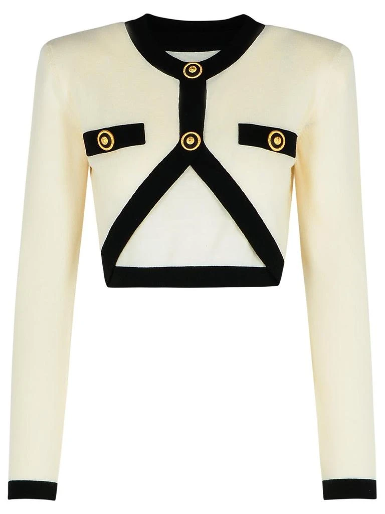 Balmain Balmain Faux Cardigan Design Knit Jumper 1