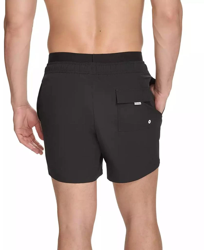Calvin Klein Men's Logo Elastic Waist Modern Euro 5" Volley Swim Trunks 5