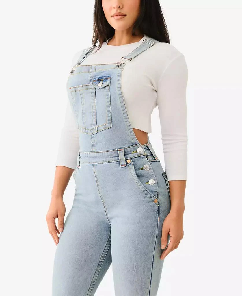 True Religion Women's Straight Big T Overall Jeans 3