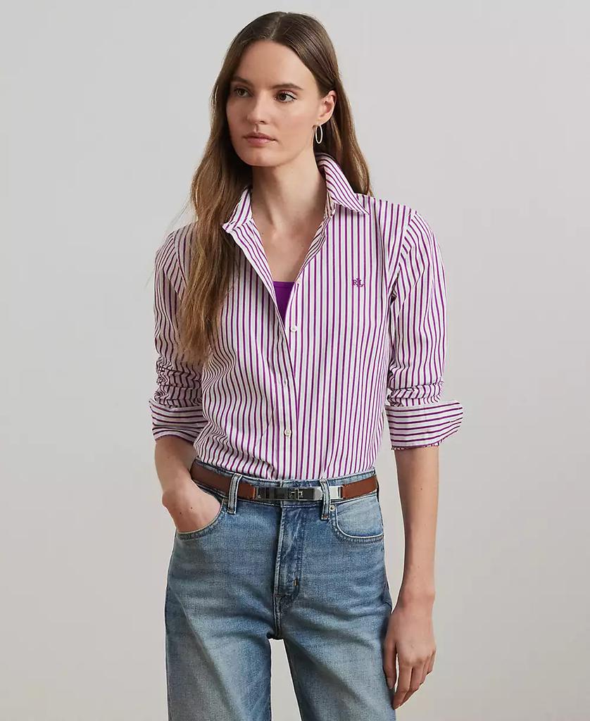 Ralph Lauren Women's Classic-Fit Striped Broadcloth Shirt, PXS-