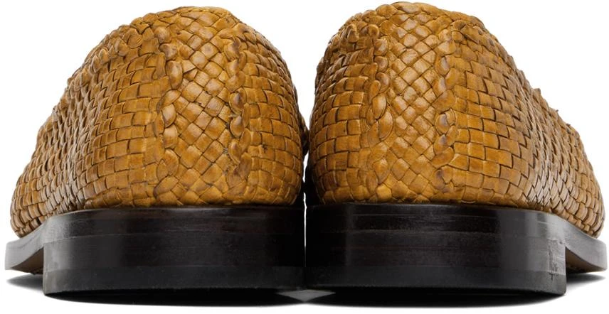 Marni Orange Basket-Woven Loafers 2