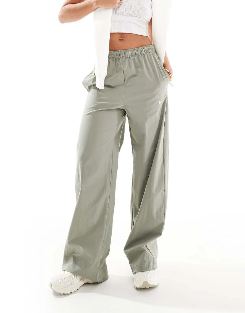NIKE Nike Trend Street high waisted wide leg trousers in khaki 4