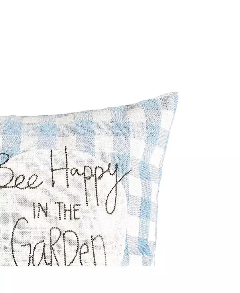 C&F Home Bee Happy In Blue Embroidered Accent Throw Pillow 2