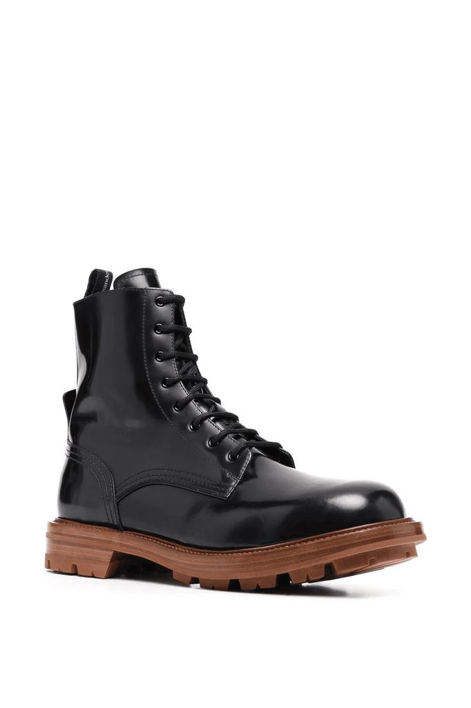 Alexander McQueen Leather Lace Up Boot